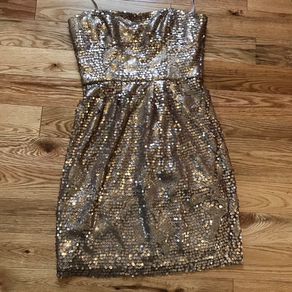 Gorgeous gold sequin mini dress